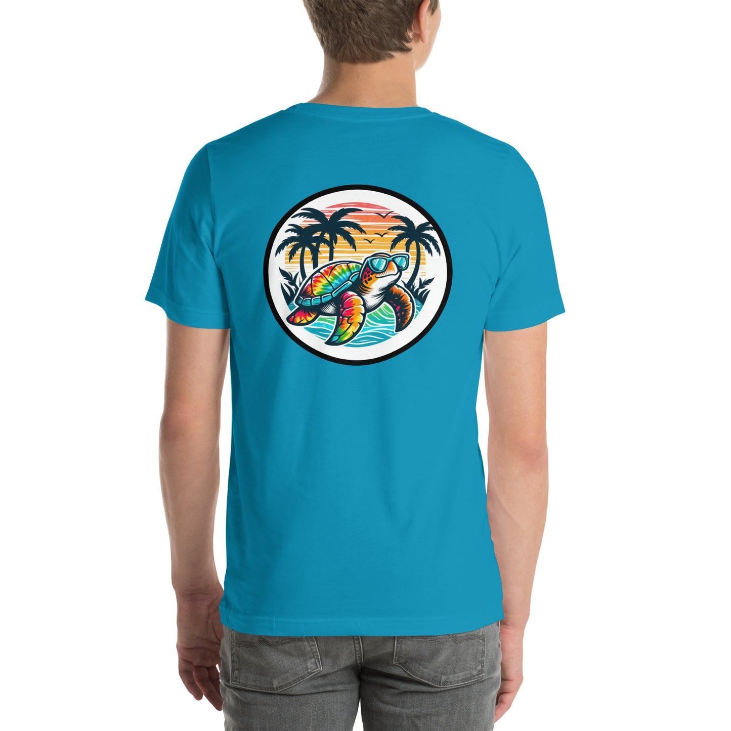 Tie-Dye Sea Turtle Tee - Front & Back Print