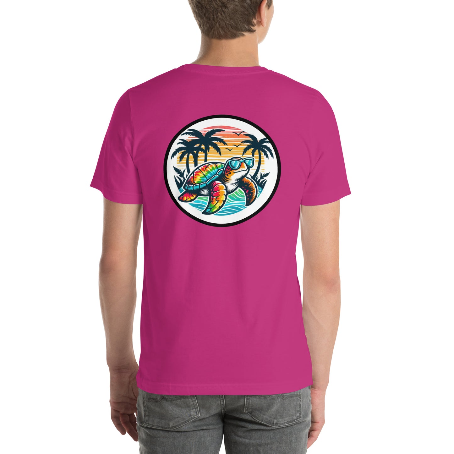 Tie-Dye Sea Turtle Tee - Front & Back Print