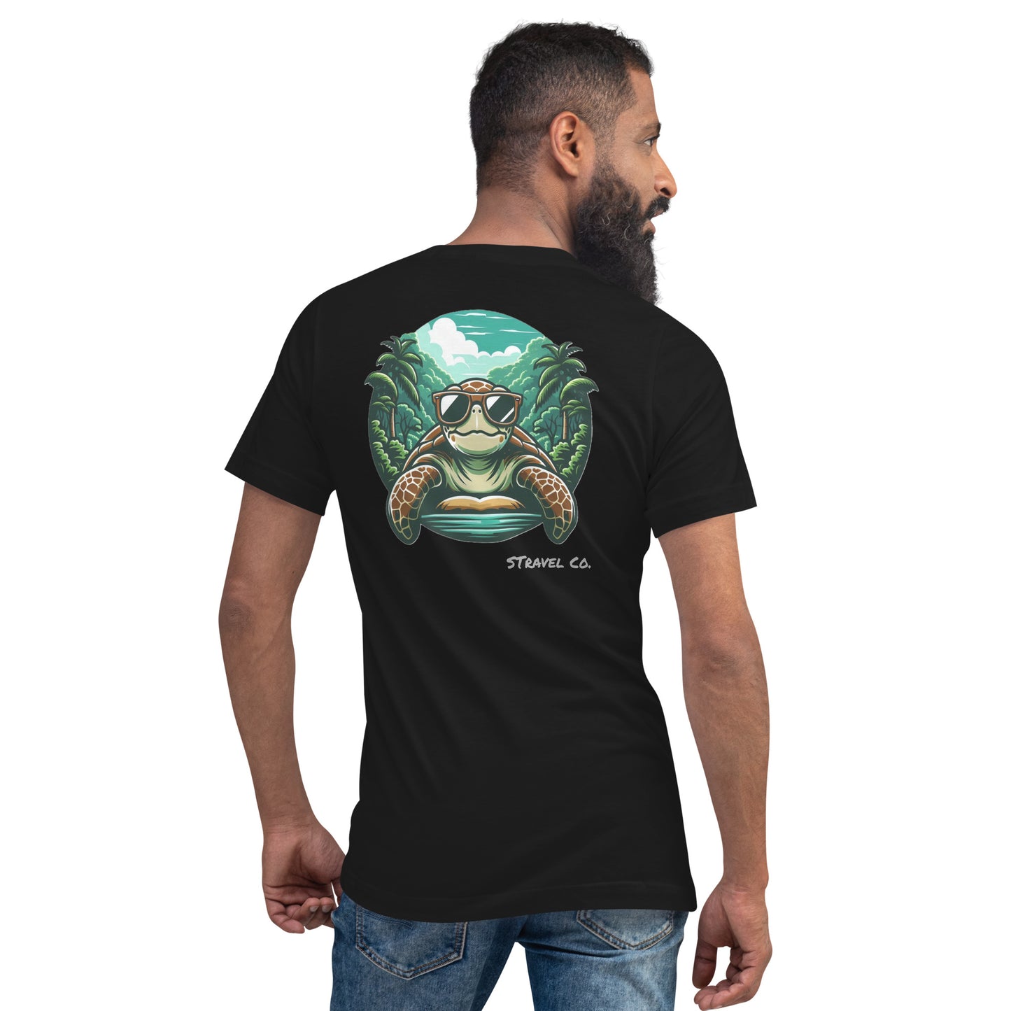 Rainforest Sea Turtle V-Neck T-Shirt