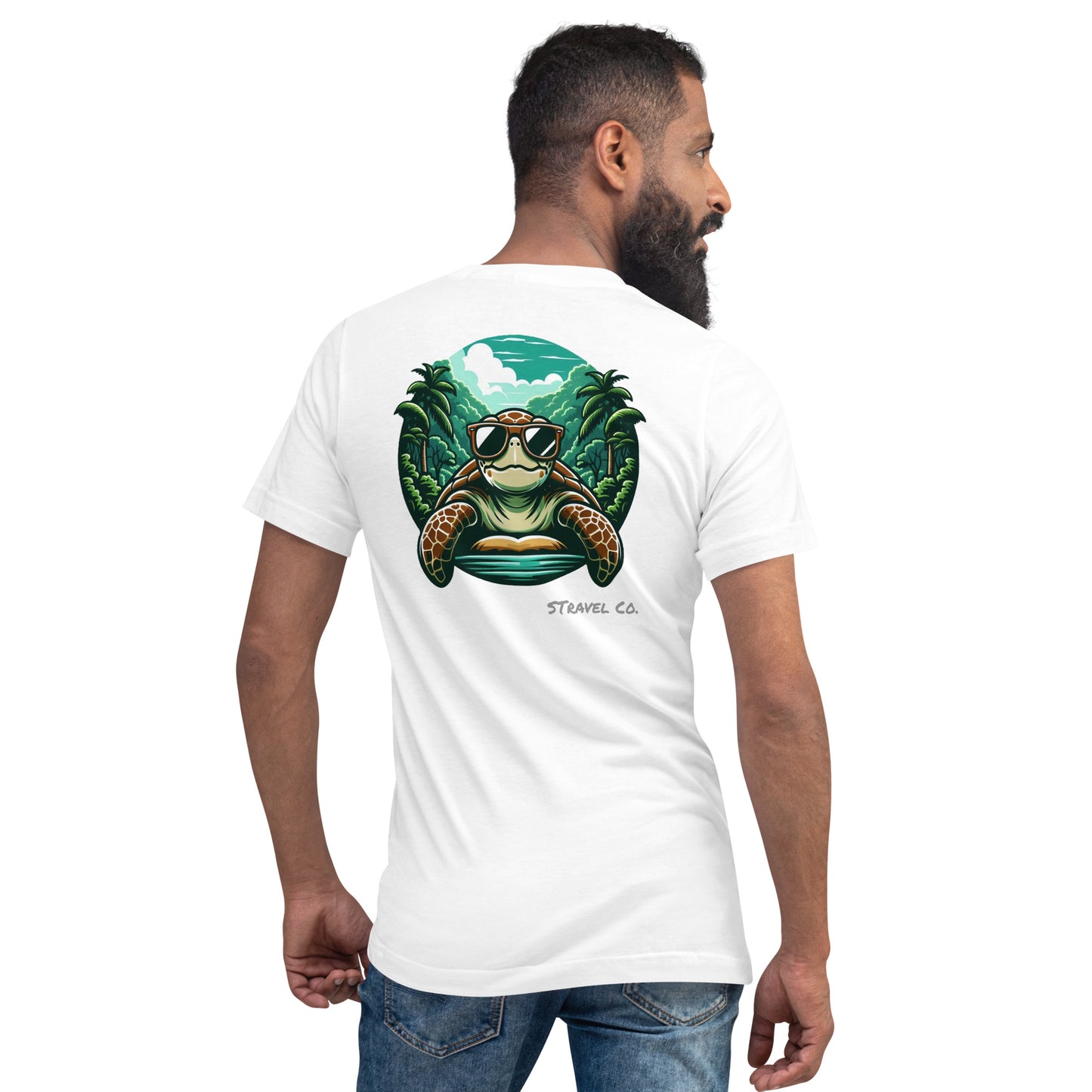 Rainforest Sea Turtle V-Neck T-Shirt